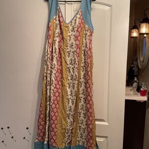 Floral Multicolor Sleeveless Dress